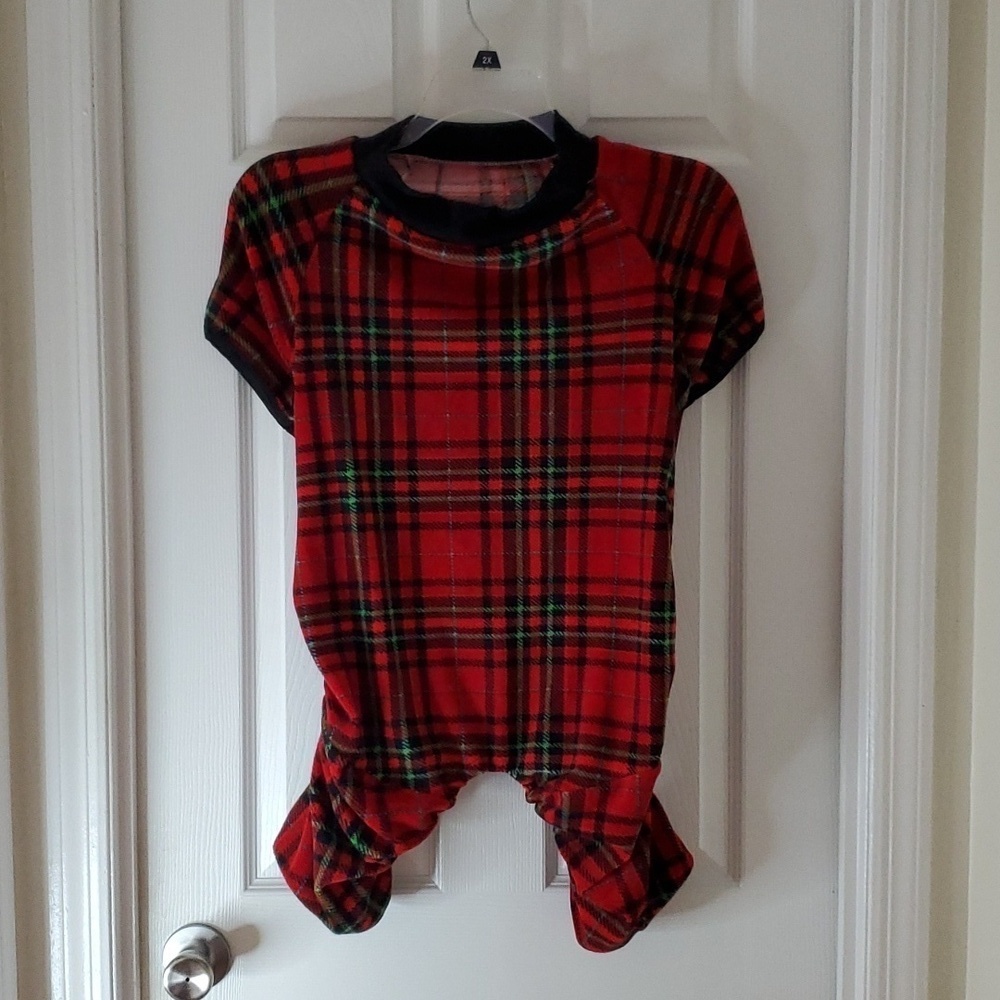 🇺🇸Plaid Pajamas /Outfit for your Furbaby Size Large